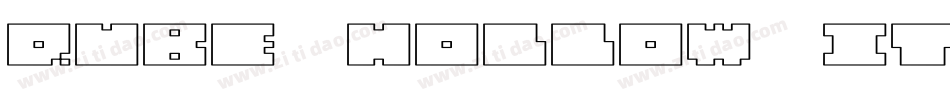 QUBE HOLLOW ITALIC字体转换